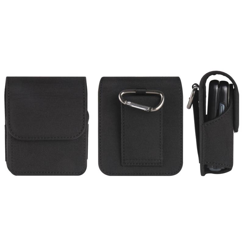 Nylon Wasserdichte Leder Gürtel Clip Telefon Fall Männer Taille Tasche Für Samsung Galaxy Z Flip5 Flip4 Flip3 5G, oppo Find N2 Flip Moto Razr Holster Beutel Abdeckung Samsung Galaxy Z Flip 6 schwarz von Joom DACH