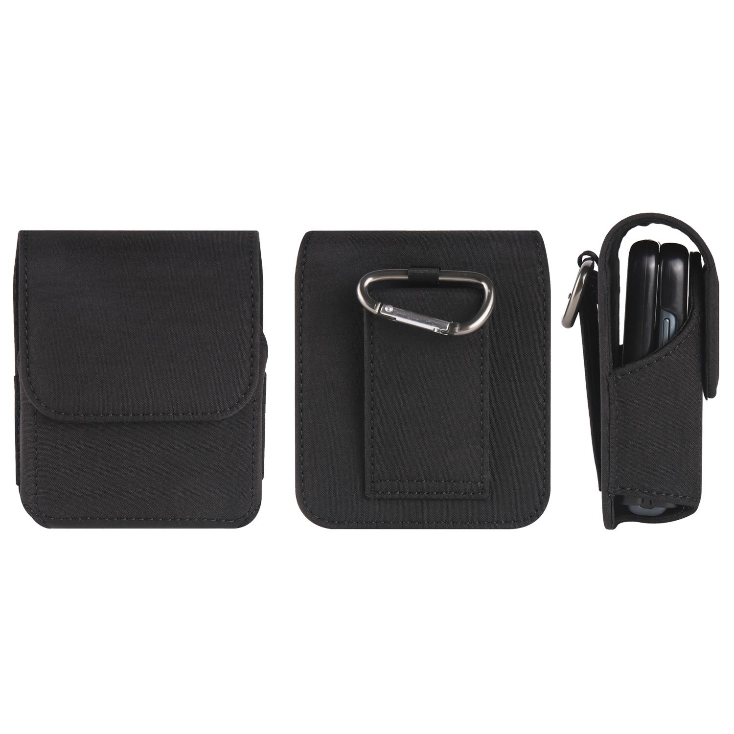 Nylon Wasserdichte Leder Gürtel Clip Telefon Fall Männer Taille Tasche Für Samsung Galaxy Z Flip5 Flip4 Flip3 5G, oppo Find N2 Flip Moto Razr Holster Beutel Abdeckung Samsung Galaxy Z Flip 6 schwarz von Joom DACH
