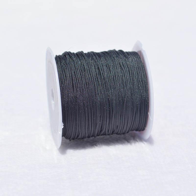 Nylonschnur für Halsketten, Armbänder, 0,8 mm x 20 m, DIY-Schmuckfaden, hochwertige Kordeln, Schmuckzubehör schwarz von Joom DACH