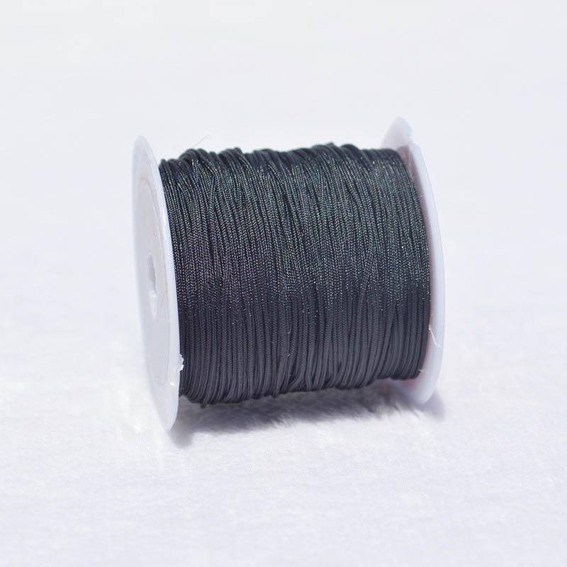 Nylonschnur für Halsketten, Armbänder, 0,8 mm x 20 m, DIY-Schmuckfaden, hochwertige Kordeln, Schmuckzubehör schwarz von Joom DACH
