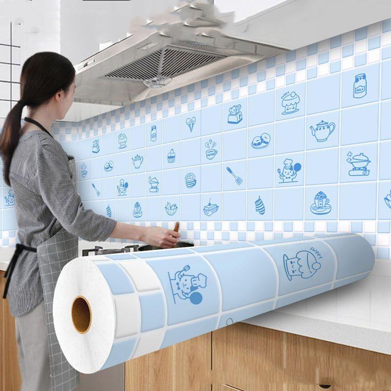 Ölbeständiger Küchenherd-Aufkleber, selbstklebende Tapeten, wasserfest, hochtemperaturbeständig, Küchendekoration, Kontaktpapier 60cm x 300cm von Joom DACH