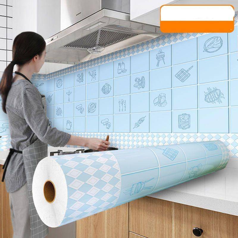 Ölbeständiger Küchenherd-Aufkleber, selbstklebende Tapeten, wasserfest, hochtemperaturbeständig, Küchendekoration, Kontaktpapier 60cm x 300cm von Joom DACH