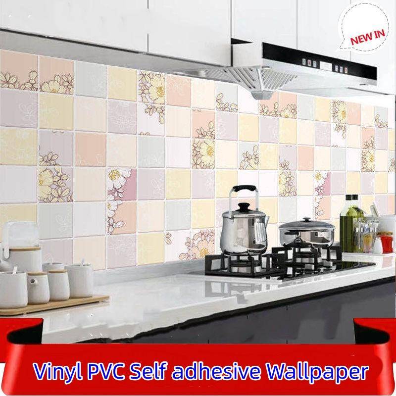 Ölbeständiger Küchenherd-Aufkleber, selbstklebende Tapeten, wasserfest, hochtemperaturbeständig, Küchendekoration, Kontaktpapier 60cm x 300cm von Joom DACH