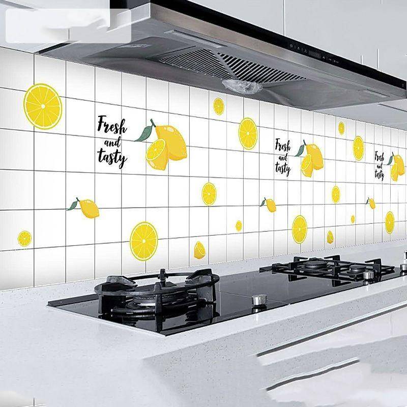 Ölbeständiger Küchenherd-Aufkleber, selbstklebende Tapeten, wasserfest, hochtemperaturbeständig, Küchendekoration, Kontaktpapier 60cm x 300cm von Joom DACH