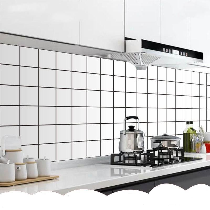 Ölbeständiger Küchenherd-Aufkleber, selbstklebende Tapeten, wasserfest, hochtemperaturbeständig, Küchendekoration, Kontaktpapier 60cm x 500cm von Joom DACH