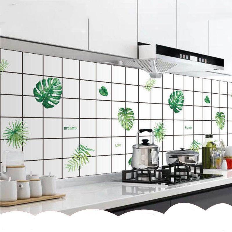 Ölbeständiger Küchenherd-Aufkleber, selbstklebende Tapeten, wasserfest, hochtemperaturbeständig, Küchendekoration, Kontaktpapier 60cm x 500cm von Joom DACH