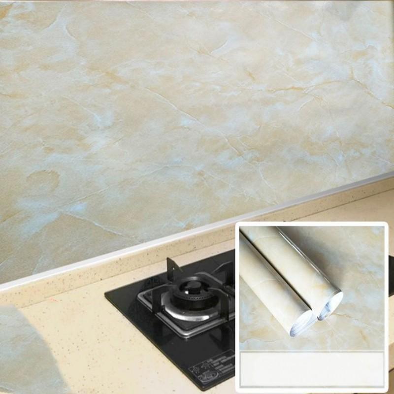 Ölbeständiger Küchenherd-Aufkleber, selbstklebende Tapeten, wasserfest, hochtemperaturbeständig, Küchendekoration, Kontaktpapier 60cm x 500cm von Joom DACH