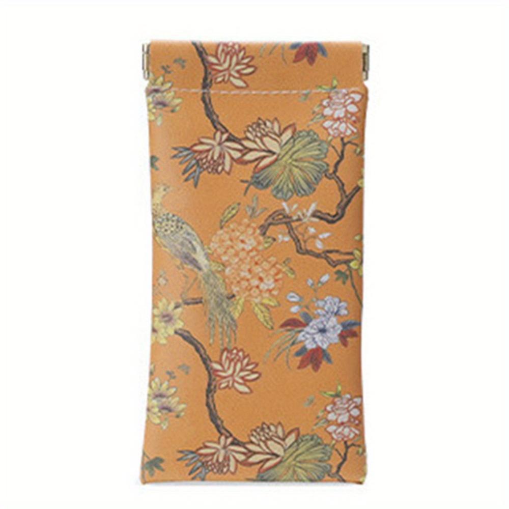 Ölgemälde Muster Brillenetui PU Leder Automatisches Schließen Sonnenbrillenetui Tragbare Schutzhülle für Brillen orange von Joom DACH