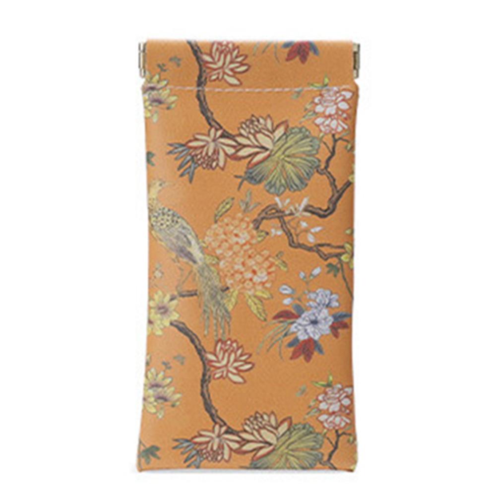 Ölgemälde Muster Brillenetui PU Leder Automatisches Schließen Sonnenbrillenetui Tragbare Schutzhülle für Brillen orange von Joom DACH