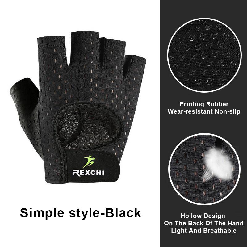 OLIKEI Fitness-Handschuhe für Männer und Frauen, Halbfinger-Sport-Reithandschuhe, atmungsaktive Gymnastik-Handschuhe, verschleißfest, rutschfest, Reck-Hantel-Handschuh S von Joom DACH