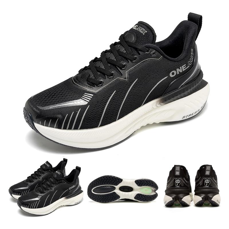 ONEMIX Neue Stil Laufschuhe für Männer Atmungsaktive Mesh Sport Schuhe Stoßdämpfung Walking Turnschuhe für männer 47 schwarz von Joom DACH