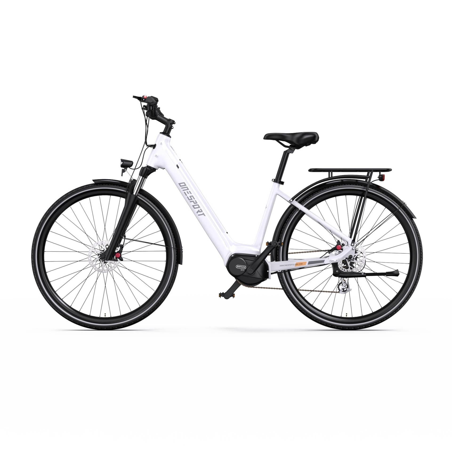 ONESPORT OT07 Elektrofahrrad 36V 14Ah Akku, 250W Motor, Hydraulische Scheibenbremsen, 90KM Reichweite, 700C*45C Reifen E-Bike 36V 14Ah weiß von Joom DACH