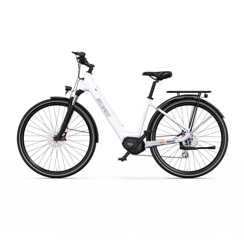 ONESPORT OT07 Elektrofahrrad 36V 14Ah Akku, 250W Motor, Hydraulische Scheibenbremsen, 90KM Reichweite, 700C*45C Reifen E-Bike 36V 14Ah weiß von Joom DACH