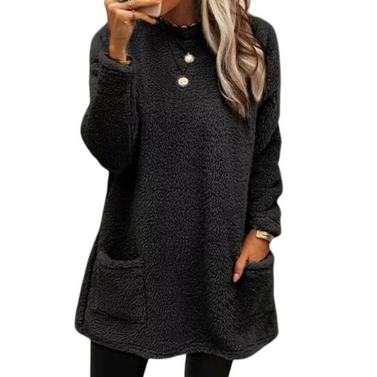 Oansatz Lange Ärmel Taschen Mittellange Winter Sweatshirt Frauen Lose Fit Stickerei Katze Muster Fleece Pullover Top XL schwarz Oansatz Lange Ärmel Taschen Mittellange Winter Sweatshirt Frauen Lose Fit Stickerei Katze Muster Fleece Pullover Top XL schwarz von Joom DACH