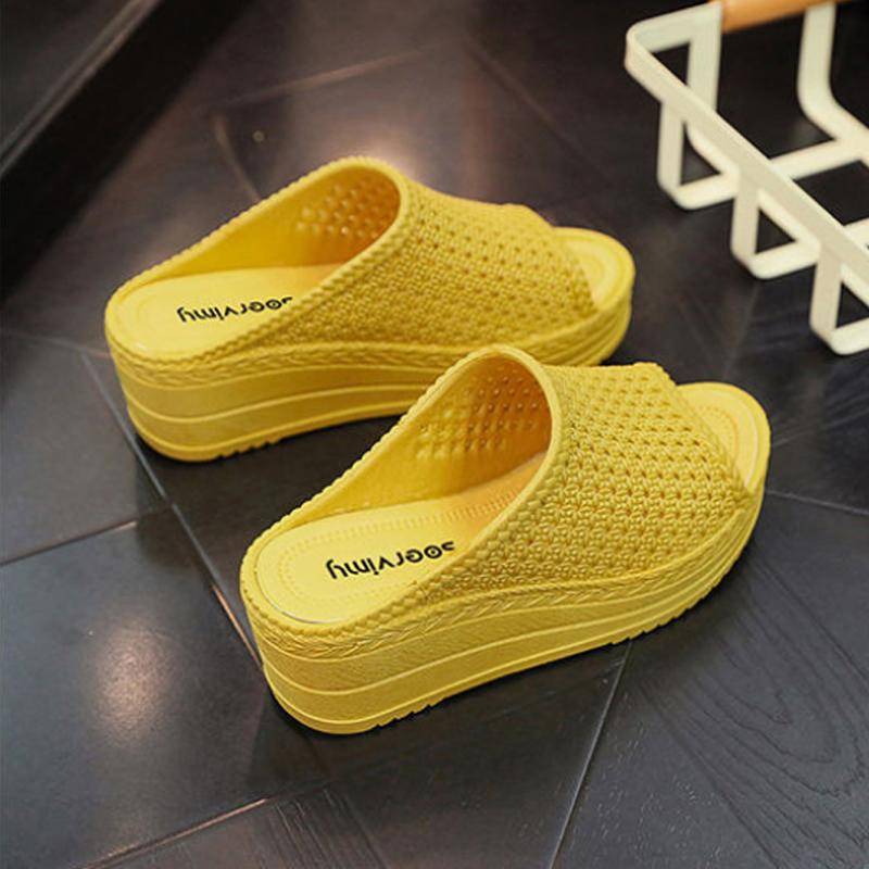 Oberbekleidung Hausschuhe Damen Trendy Fashion Dicke Unterseite rutschfeste wasserdichte Hausschuhe 35 von Joom DACH