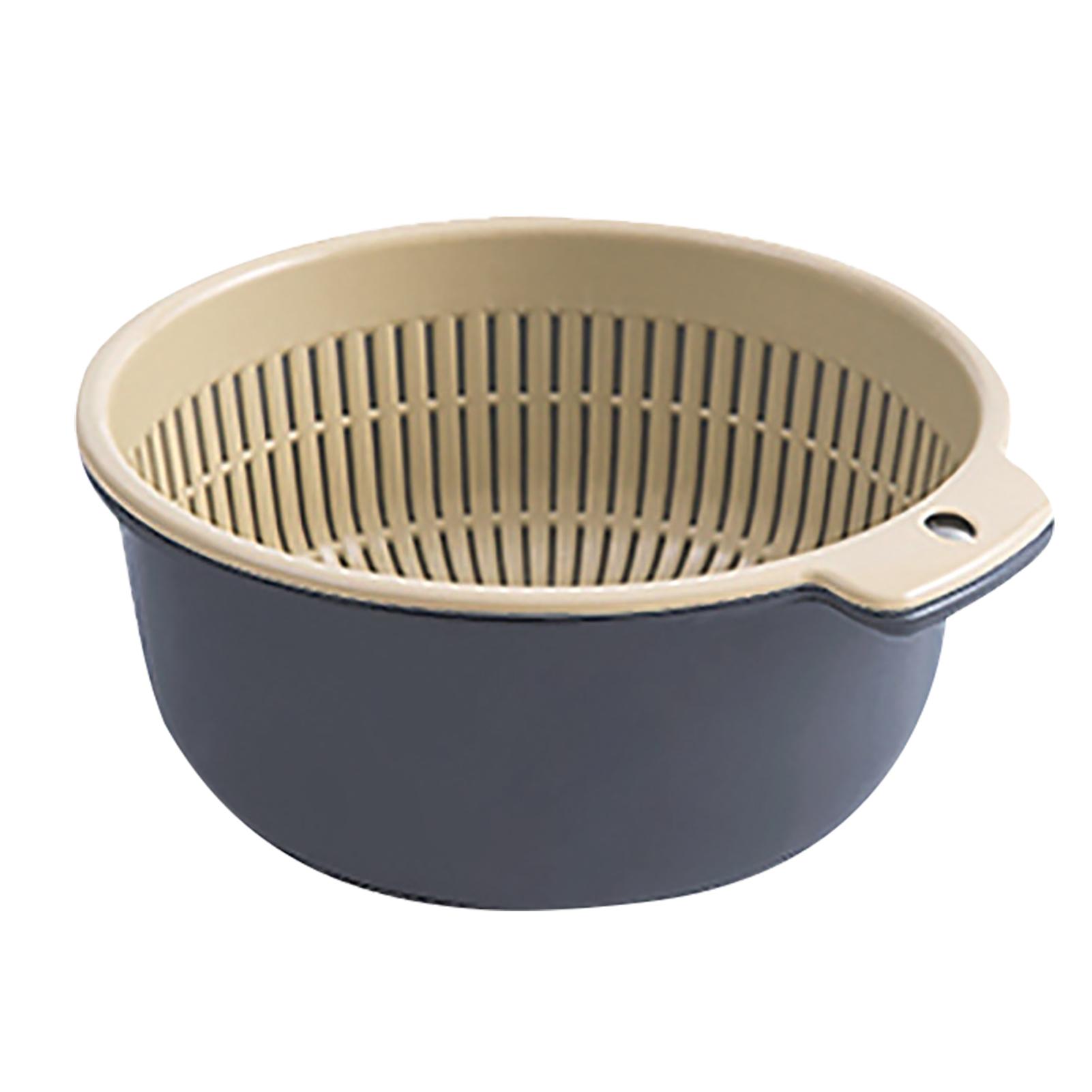 Obst Gemüse Waschen Korb Runde Doppel Schicht Küche Sieb Sieb Schüssel Set für Obst blau von Joom DACH