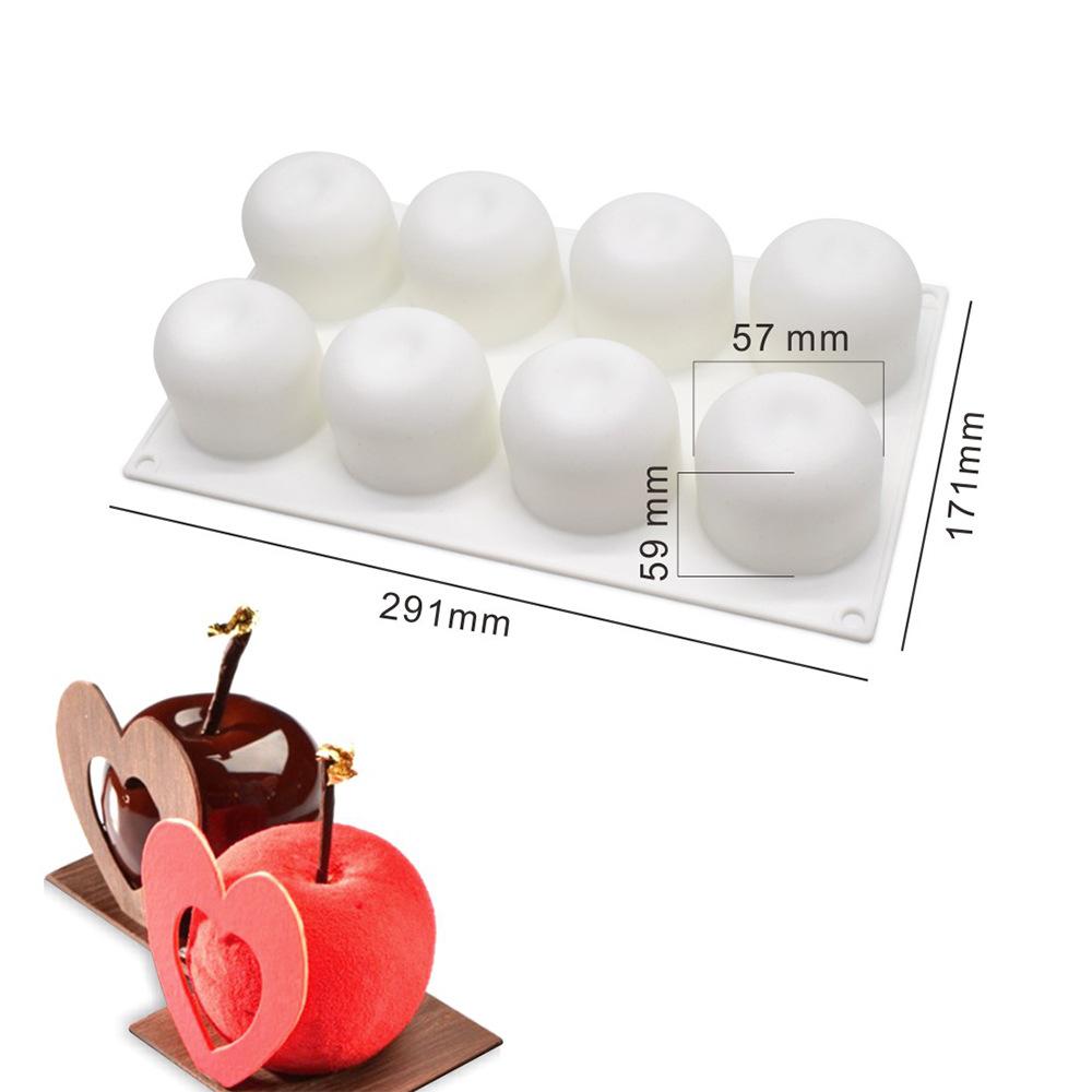 Obst-Silikonform für Gebäck, Desserts, Mousse, Kuchenform zum Backen, 3D-Apfel, Birne, Pfirsich, Zitrone, Kirsche, Erdbeere von Joom DACH