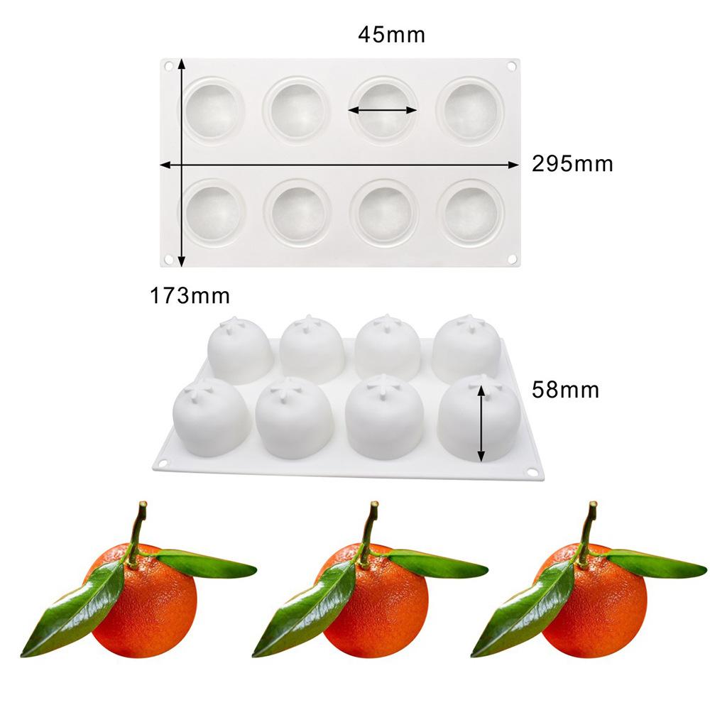 Obst-Silikonform für Gebäck, Desserts, Mousse, Kuchenform zum Backen, 3D-Apfel, Birne, Pfirsich, Zitrone, Kirsche, Erdbeere von Joom DACH