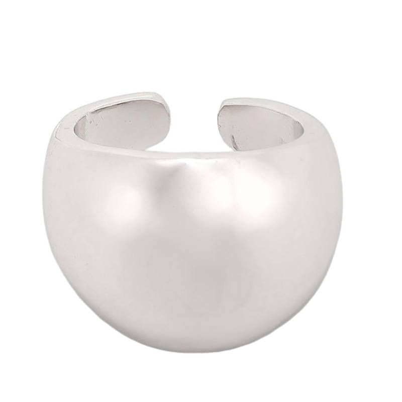 Offener Ring Metall Leicht Stilvoll Auffälliger Statement-Ring für Männer Frauen Jubiläum Geburtstag Festival silber von Joom DACH