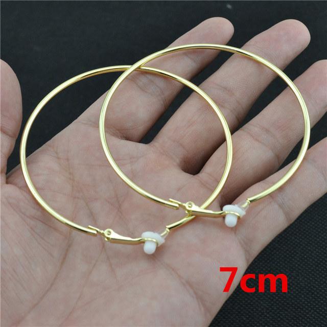 Ohrclips ohne Piercing, nicht durchbohrt, kleiner großer Kreis, Roségold, versilberte Ringe, klassischer Trend, Creolen für Frauen von Joom DACH