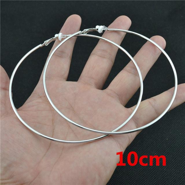 Ohrclips ohne Piercing, nicht durchbohrt, kleiner großer Kreis, Roségold, versilberte Ringe, klassischer Trend, Creolen für Frauen von Joom DACH