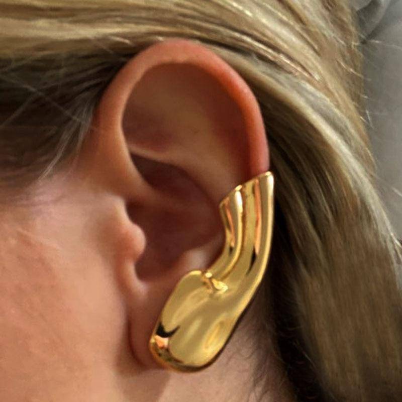Ohrläppchen Ohr Manschette Clip auf Ohrringe ohne Piercing für Frauen Männer Gold Farbe Ohrmuschel Ohrringe Punk von Joom DACH
