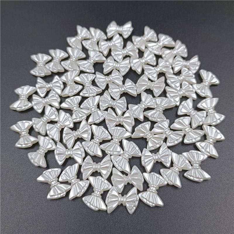 Ohrringe Zubehör Schleife Material DIY Handgefertigt Acrylperle mit Loch Halskette Schleifenform ABS Imitationsperle Kinder Schmuckherstellung Perlen 1 von Joom DACH