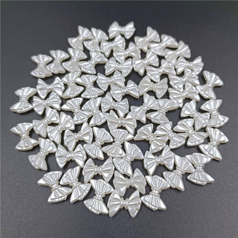 Ohrringe Zubehör Schleife Material DIY Handgefertigt Acrylperle mit Loch Halskette Schleifenform ABS Imitationsperle Kinder Schmuckherstellung Perlen 1 von Joom DACH