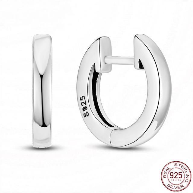 Ohrringe aus 925er Sterlingsilber, asymmetrisch, Herz, kreisförmig, Creolen für Damen, modisch, Silberohrring, Schmuck, Geschenk von Joom DACH