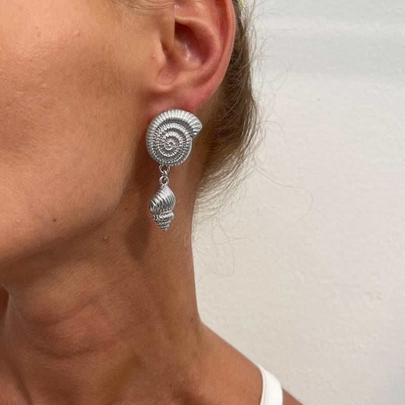 Ohrstecker mit übertriebenem Sternmotiv, für Sommer, Strand, Ozean, personalisierbar, trendig, Urlaub, Kunstperle, Seestern, Metallohrring für Frauen und Mädchen von Joom DACH