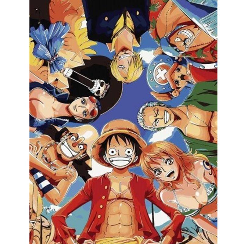 One Piece Anime DIY Malen nach Zahlen Kits Färbung Ölgemälde auf Leinwand Zeichnung Geschenk Home Decor no frame von Joom DACH