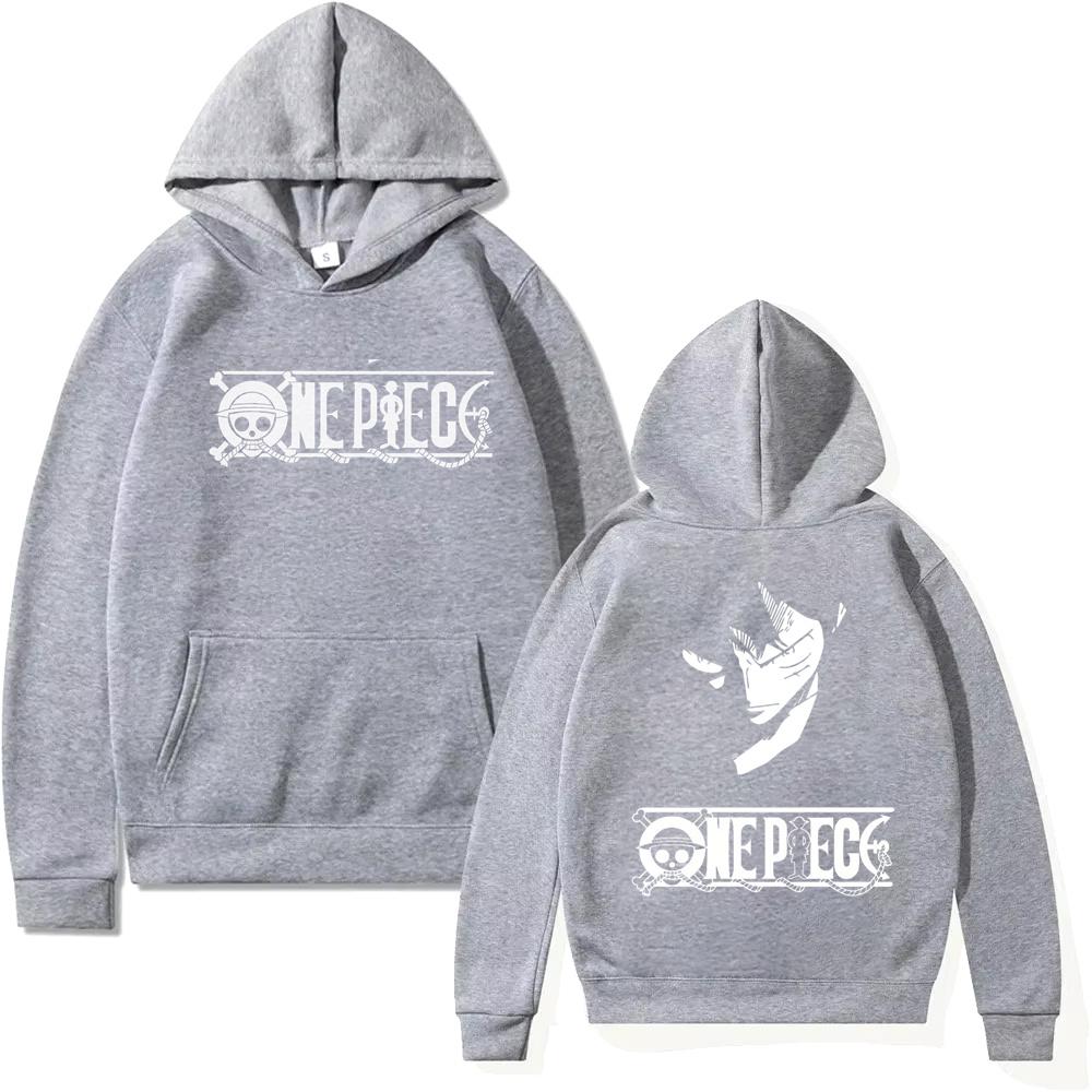 One Piece Anime Herren Sweatshirt Monkey D. Luffy Bedruckte Unisex Pullover Hoodies Damen Oversized Harajuku Kapuzenpullover XS von Joom DACH