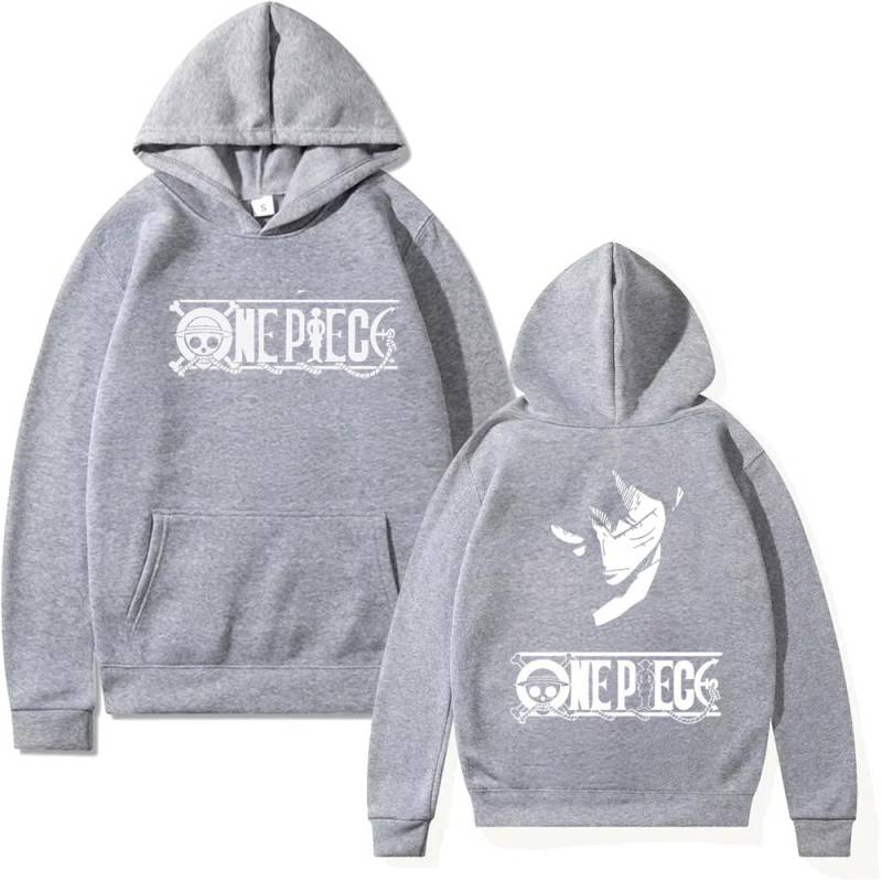 One Piece Anime Herren Sweatshirt Monkey D. Luffy Bedruckte Unisex Pullover Hoodies Damen Oversized Harajuku Kapuzenpullover XS von Joom DACH