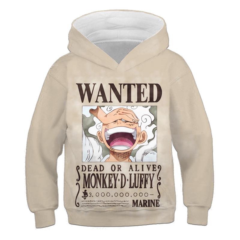 One Piece Kinder Hoodie Sweatshirt One Piece Jungen Mädchen 3D Druck Sport Pullover Cosplay Kostüm Kinder Pullover Tops 150 von Joom DACH