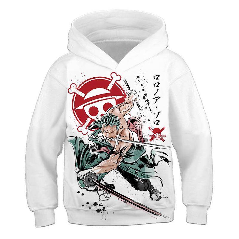 One Piece Kinder Hoodie Sweatshirt One Piece Jungen Mädchen 3D Druck Sport Pullover Cosplay Kostüm Kinder Pullover Tops 160 von Joom DACH