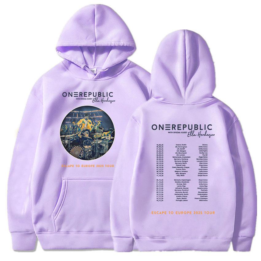 OneRepublic Escape To Europe 2025 Tour Hoodies Herbst Fleece Lässige Herren Sweatshirts Langarm Banddruck Unisex Oberteile M von Joom DACH