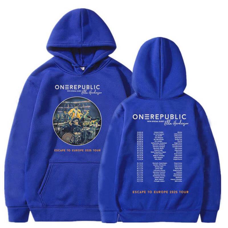 OneRepublic Escape To Europe 2025 Tour Hoodies Herbst Fleece Lässige Herren Sweatshirts Langarm Banddruck Unisex Oberteile M von Joom DACH