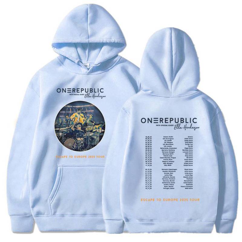 OneRepublic Escape To Europe 2025 Tour Hoodies Herbst Fleece Lässige Herren Sweatshirts Langarm Banddruck Unisex Oberteile S von Joom DACH