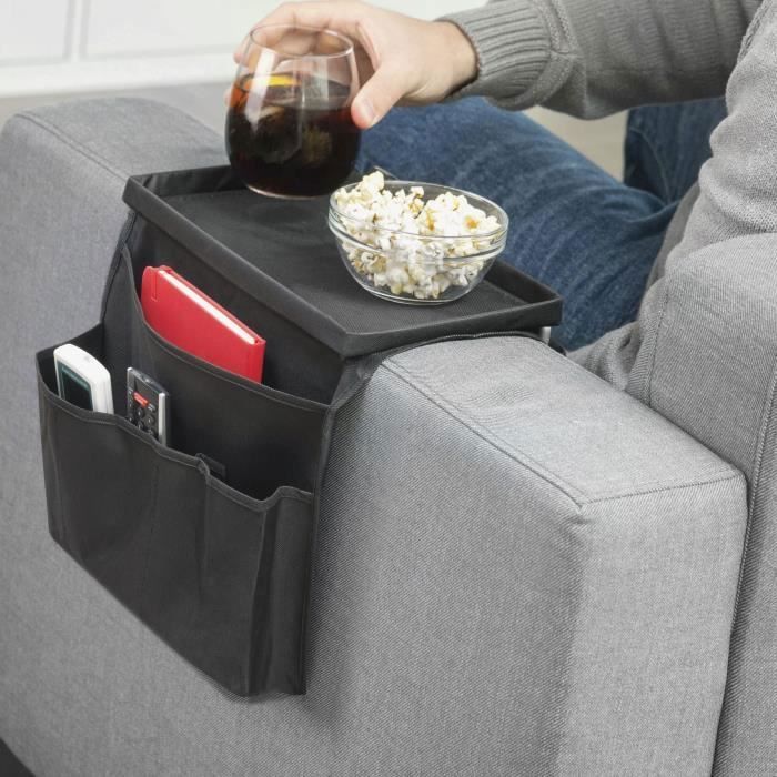 Organizer-Plateau für Fernsteuerung und Zubehör – Schwarz – 6 Latéraux-Bereiche – 31 x 17 cm Organizer-Plateau für Fernsteuerung und Zubehör – Schwarz – 6 Latéraux-Bereiche – 31 x 17 cm von Joom DACH