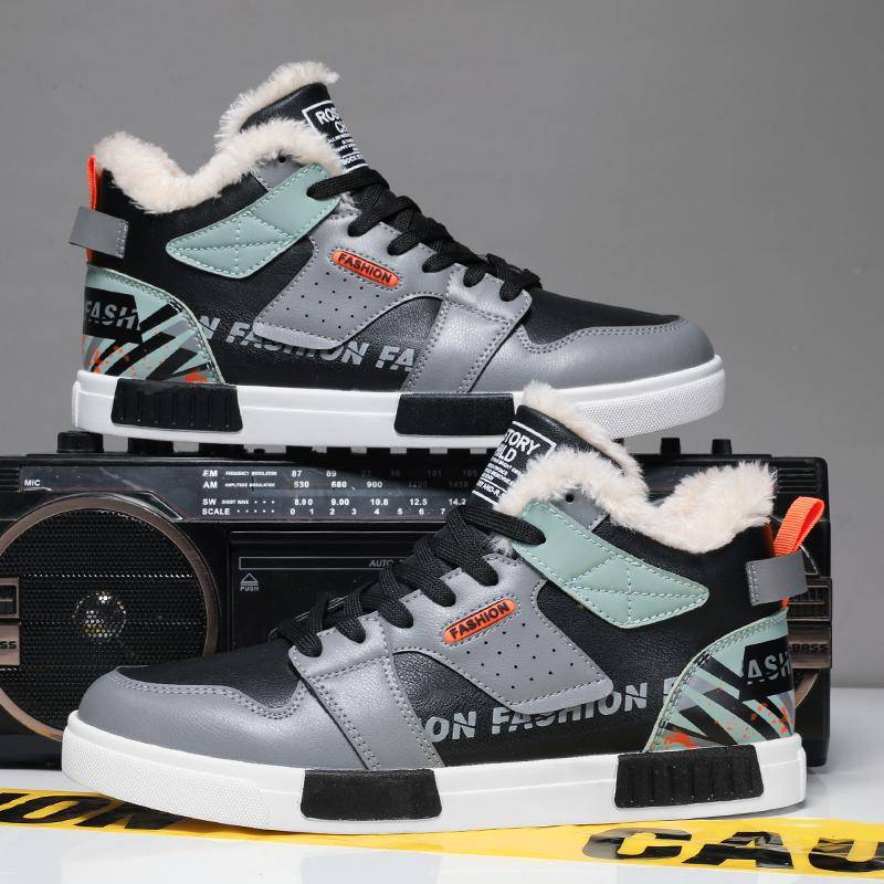 Original Winter Warme Männer Plus Schnee Sneaker Große Größe 47 Slip Weiche Sport Casual Outdoor Männer Turnschuhe Baumwolle Walking Männer Schuhe 45 schwarz von Joom DACH