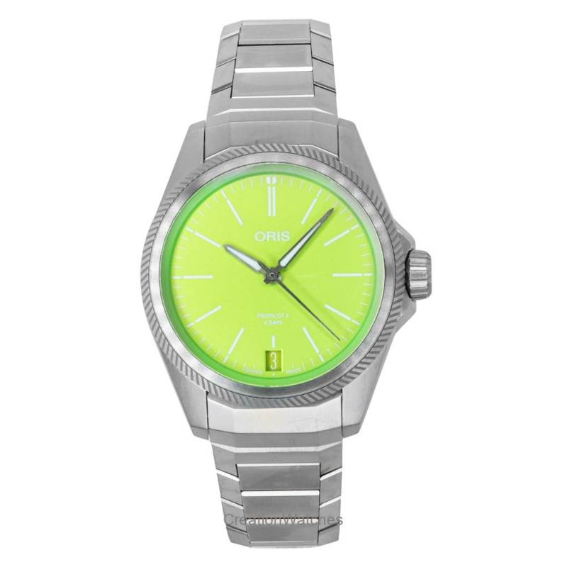 Oris ProPilot X Kermit Edition Titan Grünes Zifferblatt Automatik 01-400-7778-7157-Set 100M Herrenuhr grün von Joom DACH