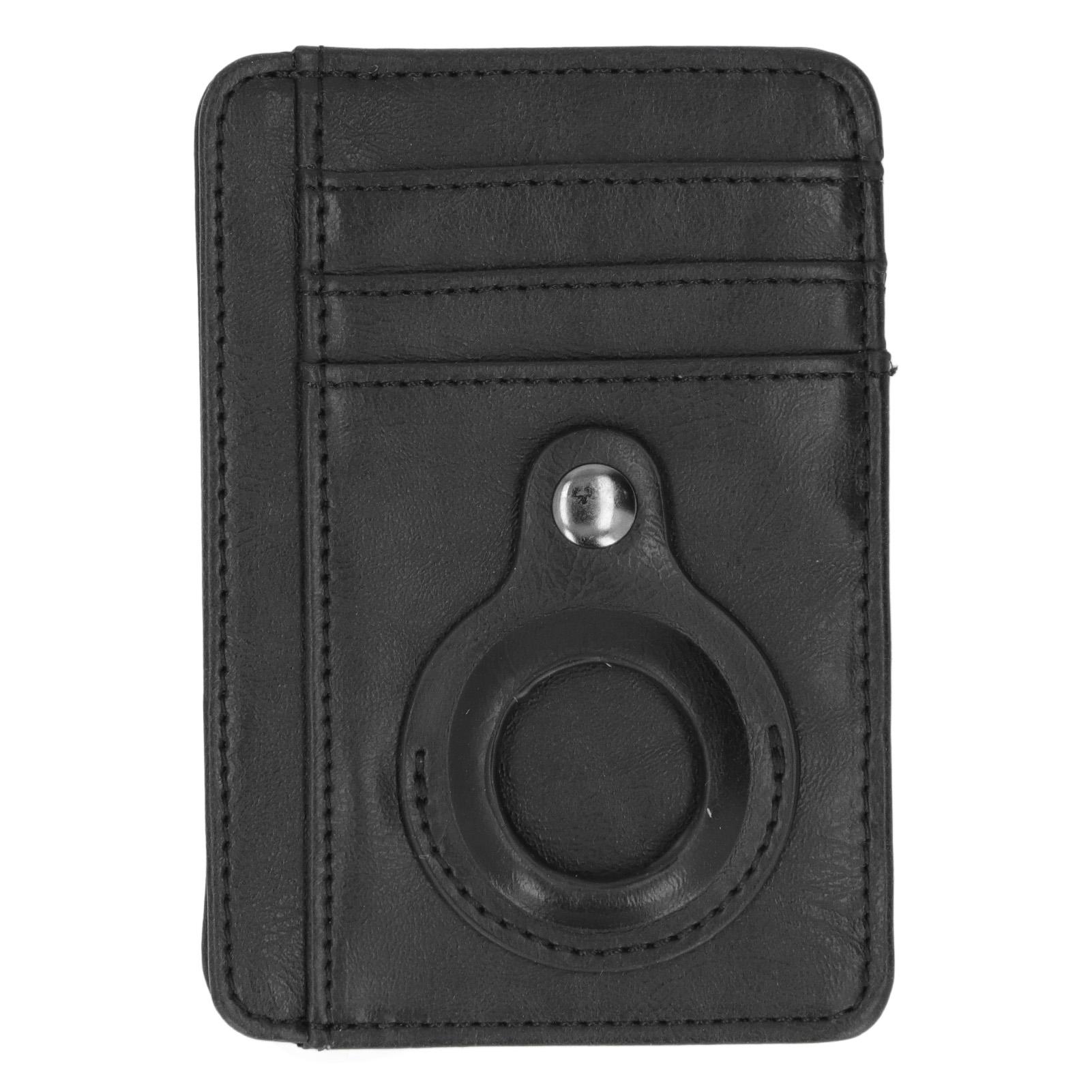 Ortungsgerät und Kreditkartenetui PU Diebstahlschutz Einschubkarten Aufbewahrungstasche für Männer Frauen Schwarz schwarz von Joom DACH