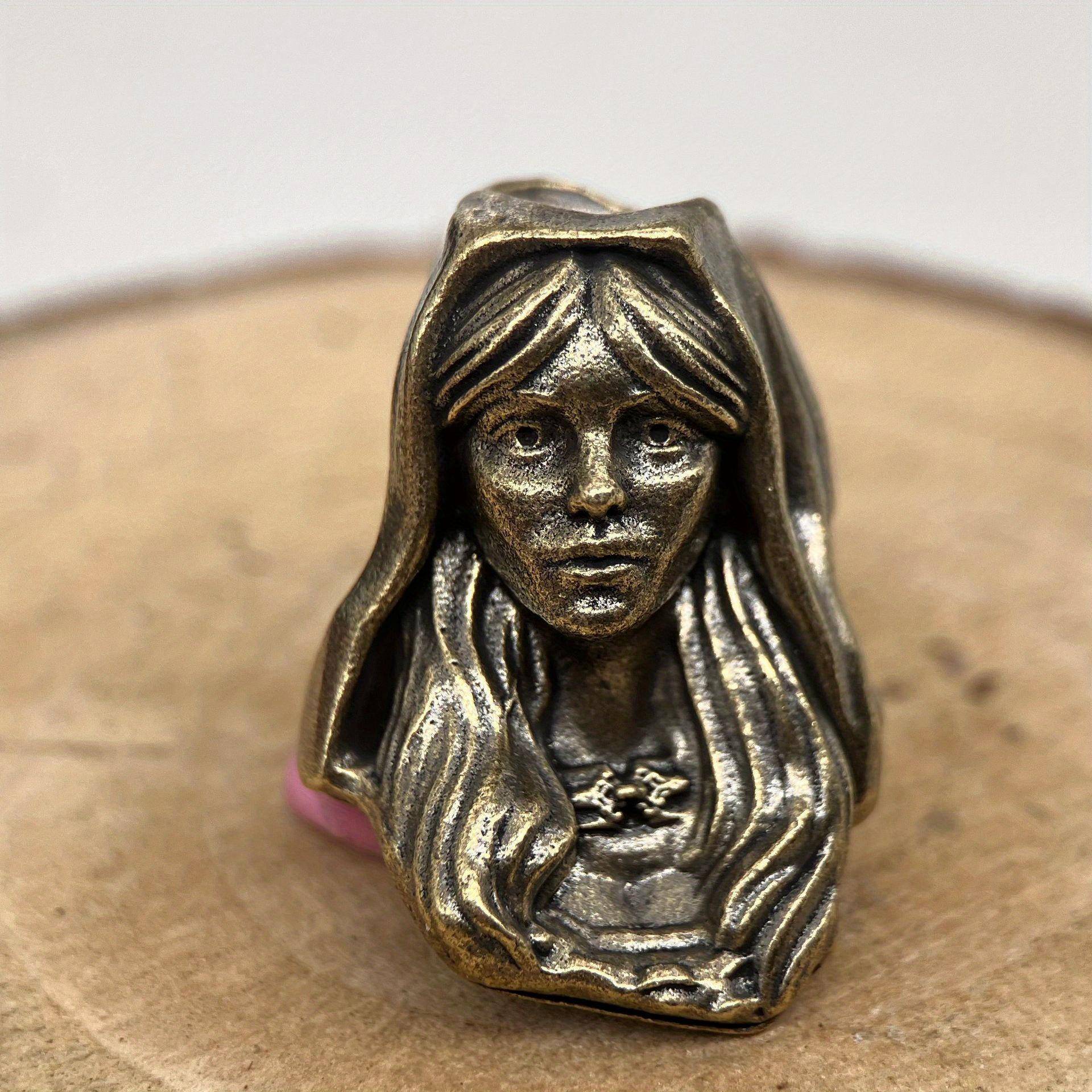 Unsere Liebe Frau Nonne Messing Messer Perlen EDC DIY Gewebte Armbänder Lanyard Schlüsselanhänger Anhänger Zubehör Männer Outdoor Werkzeug Anhänger Charms 1pc von Joom DACH