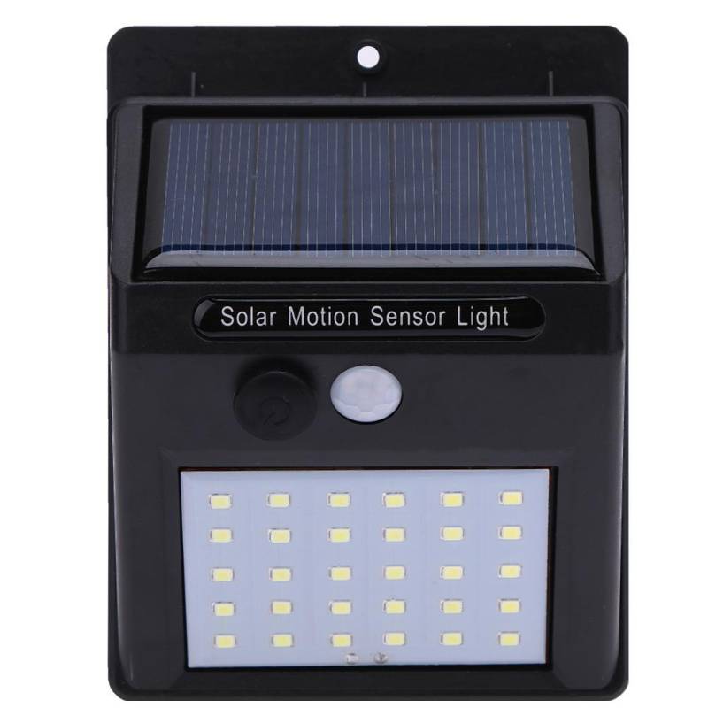 Outdoor 100 LED Solar Licht Bewegungsmelder Wasserdicht Sonnenlicht Garten Dekoration Straßenlaternen Solarbetriebene Laterne Wandleuchte 20LEDs Black von Joom DACH