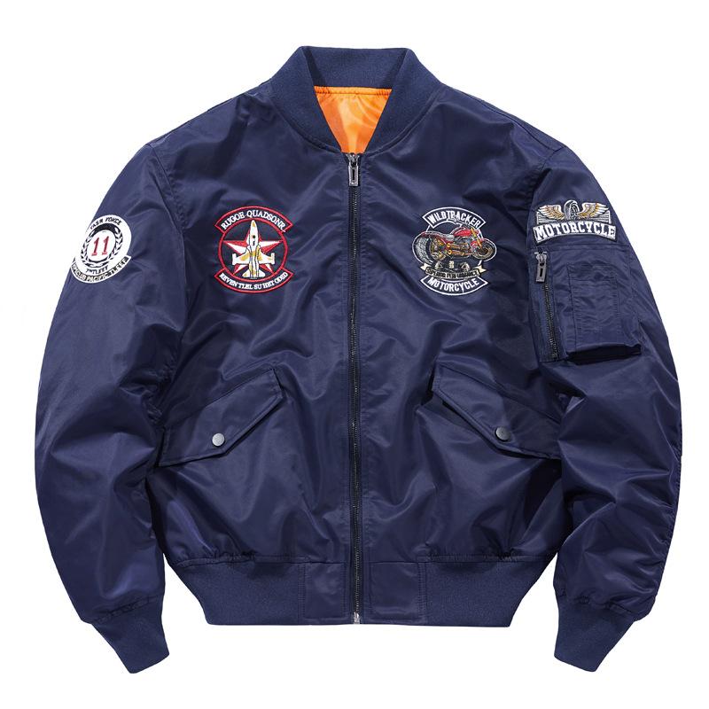 Outdoor Bomberjacke Herren Frühling und Herbst Militär Overalls Bestickte Baseballbekleidung Herren Sportmantel Trend 3XL von Joom DACH