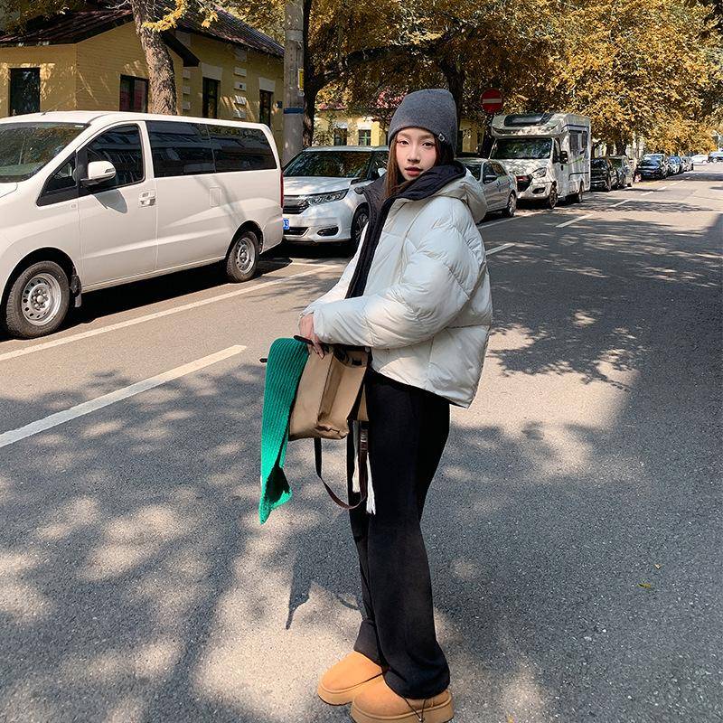 Outdoor Kurz Kapuzen Damen Verdickte Baumwollgepolsterte Jacke Kurz Winddicht Winter Senden Sie ein Kleid zum Mehr Tragen. XL von Joom DACH