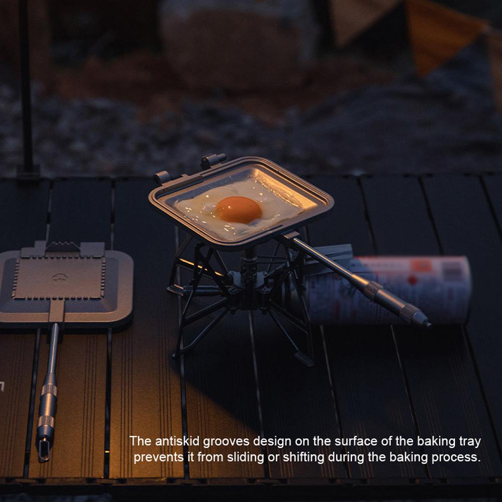 Outdoor-Muffin-Sandwich-Backform mit abnehmbarem Griff, multifunktionale Camping-Picknick-Frühstücksklemme without storage bag von Joom DACH