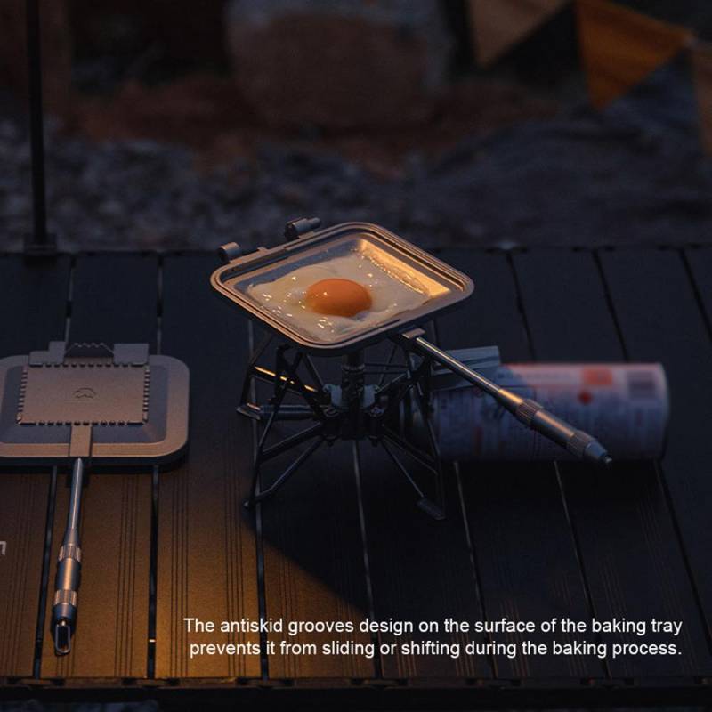 Outdoor-Muffin-Sandwich-Backform mit abnehmbarem Griff, multifunktionale Camping-Picknick-Frühstücksklemme without storage bag von Joom DACH