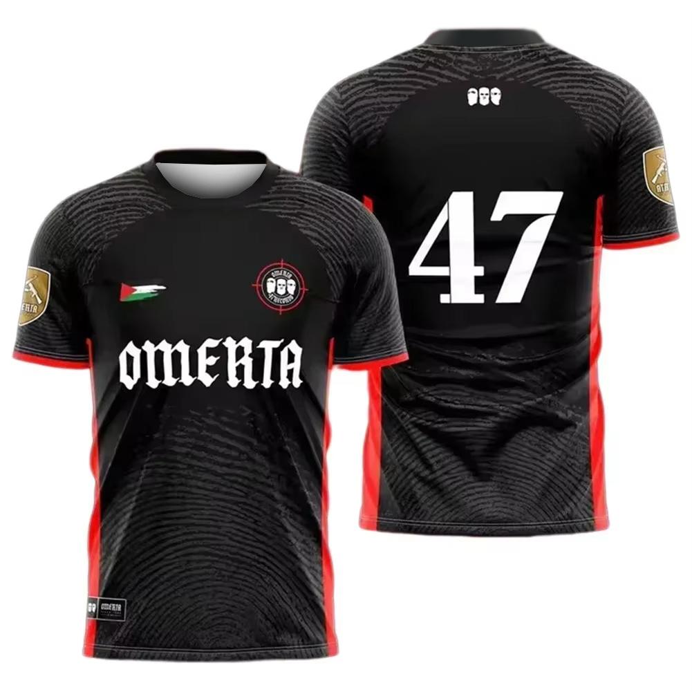 Outdoor Omerta Boxing Fans Sommer 3D-gedruckte Motorrad-Sportbekleidung Größe 47 Herren Top Atmungsaktives Weiches Schnelltrocknendes T-Shirt M von Joom DACH