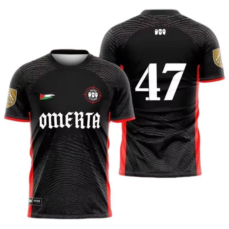 Outdoor Omerta Boxing Fans Sommer 3D-gedruckte Motorrad-Sportbekleidung Größe 47 Herren Top Atmungsaktives Weiches Schnelltrocknendes T-Shirt M von Joom DACH